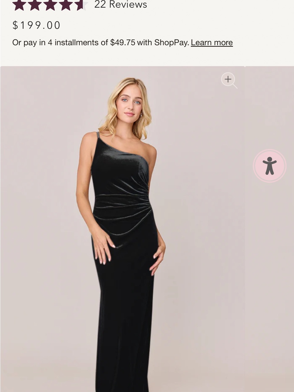 Revelry Jade Black Velvet Dress